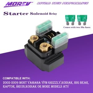 Starter Solenoid Relay Compatible With 2002-2009 most Yamaha YFM GrizzlyKodiak, Big Bear, Raptor, Bruin,Kodiak or more models ATV