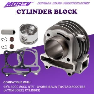 Performance Big Bore Cylinder Kit GY6 80cc 47mm for 139QMB ATV Scooter Moped Go Kart