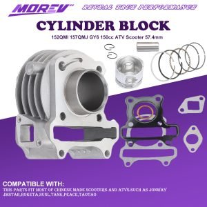 57.4mm Bore Cylinder Kit with Piston for 4 Stroke GY6 150cc ATV 157QMJ Engine